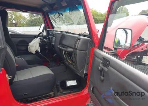 2001 Jeep Wrangler Sport из США, поврежденный, VIN 1J4FA49S51P328455